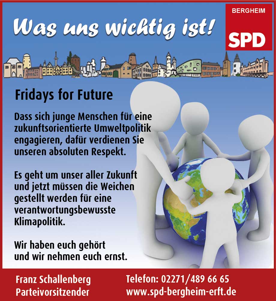 Fridays for Future - Menschen halten sich die Hände und in ihrer Mitte ist die Erde