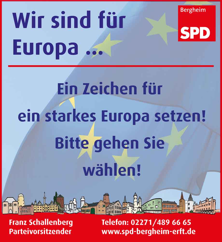 Europaflagge weht über Bergheim